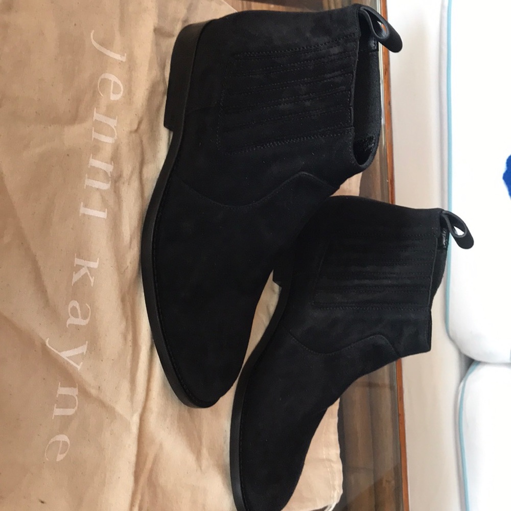 Jenni Kayne Low Western Cut Black Suede Boots